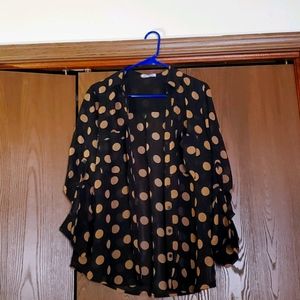 Black and gold dress top